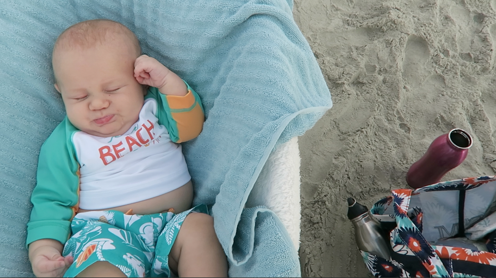 Our baby was at the beach!