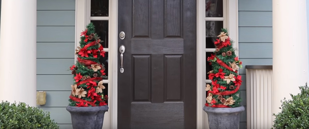 Dollar Tree Christmas DIYs | Giant Porch Trees for Cheap!
