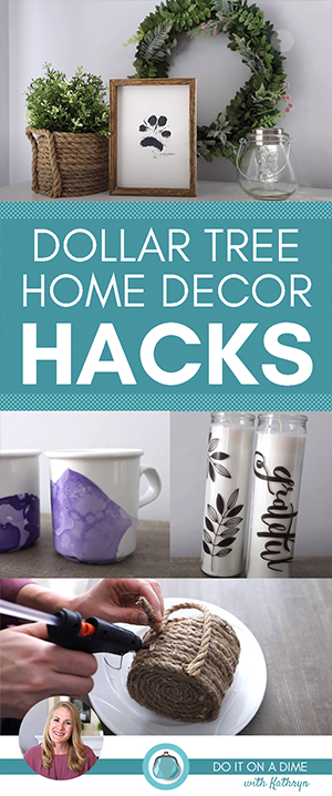 Today I'm sharing with you some of my new favorites from Dollar Tree. These $1 Dollar Tree DIYs are simple, fast, and make beautiful home decor.