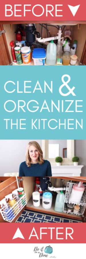 DIOAD- Clean and Organize the Kitchen Pinterest Image